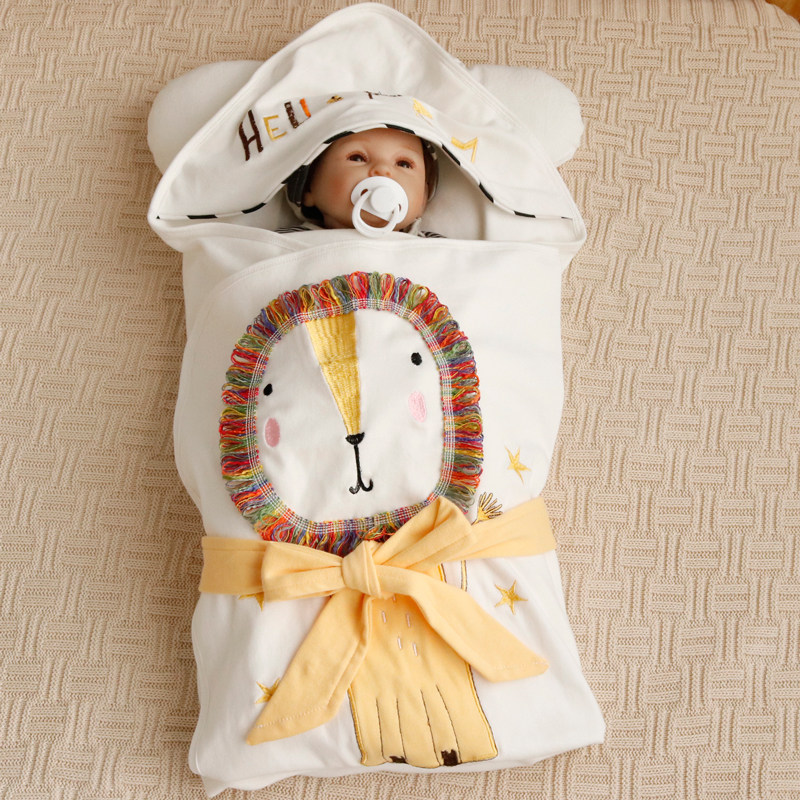 Bag is covered by baby's newborn thin pure cotton knit newborn baby cuddled by the summer out of the baby's baby room with a towel cover blanket