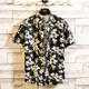 Summer small floral print short-sleeved shirt for men with personalized pattern beach casual thin cotton shirt trendy hairstylist