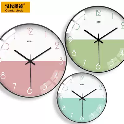 Creative personality small fresh Nordic fashion simple living room bedroom decoration mute large quartz clock hanging watch