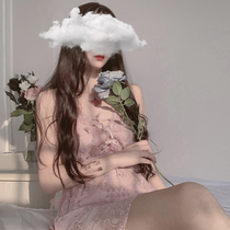 Han produced: sexy more than one side of high-end lace skirt suspender lace seduction lace temptation retro nightgown