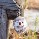 Simulated ນ້ອຍ hedgehog doll pendant ງາມ plush toy keychain ກາຕູນ mini schoolbag doll ins ສະເຫຼີມສະຫຼອງອິນເຕີເນັດ