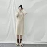 Tide, демисезонное модное платье для кормящих грудью для выхода на улицу, длинный базовый приятный телу свитер, средней длины