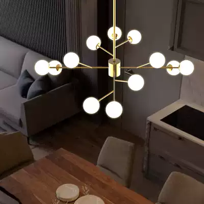 Modern simple Nordic magic bean chandelier Light luxury style living room lamps Creative atmosphere Bedroom dining room net red light decoration