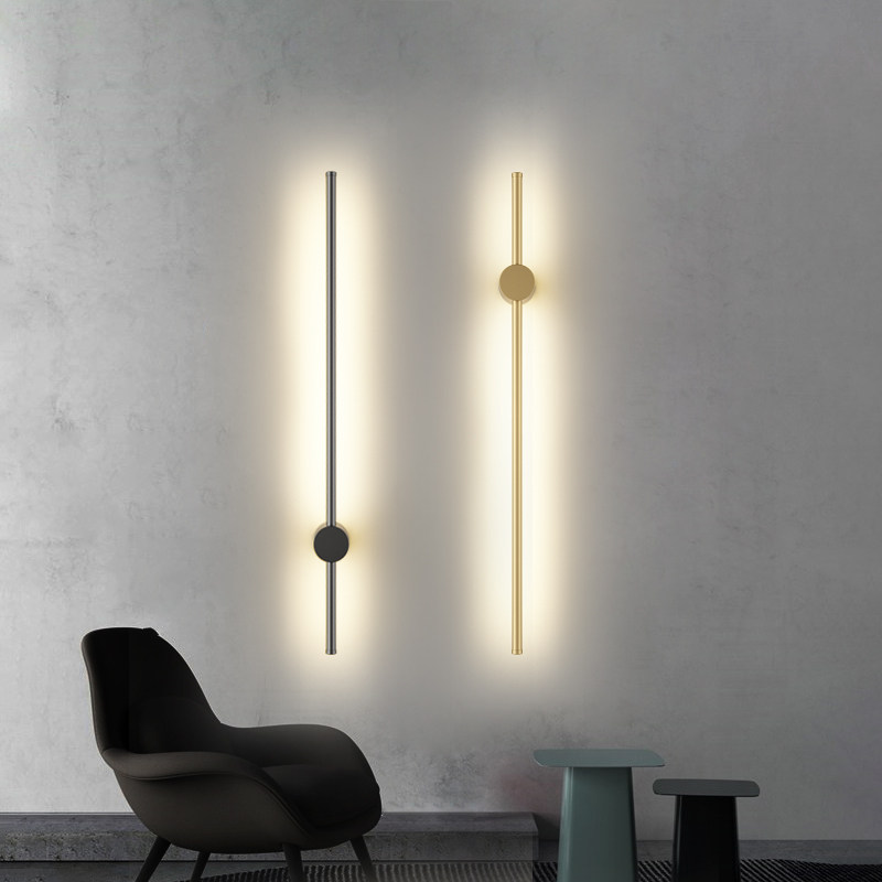 Minimalist strip wall lamp modern minimalist light luxury sofa living room background wall lamp hotel living room bedroom bedside lamp