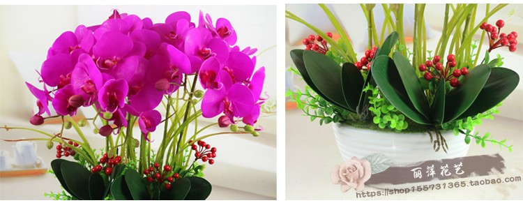 Trang trí trang trí mô phỏng PU Phalaenopsis chậu phụ kiện nhà phòng khách TV tủ hoa giả cây xanh trang trí hoa - Trang trí nội thất trang trí nội thất