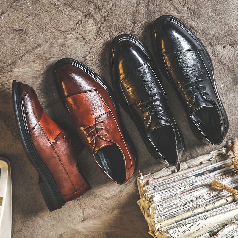 2021 summer leather shoes men business formal wear casual shoes genuine leather young men trend shoes wedding British men's shoes