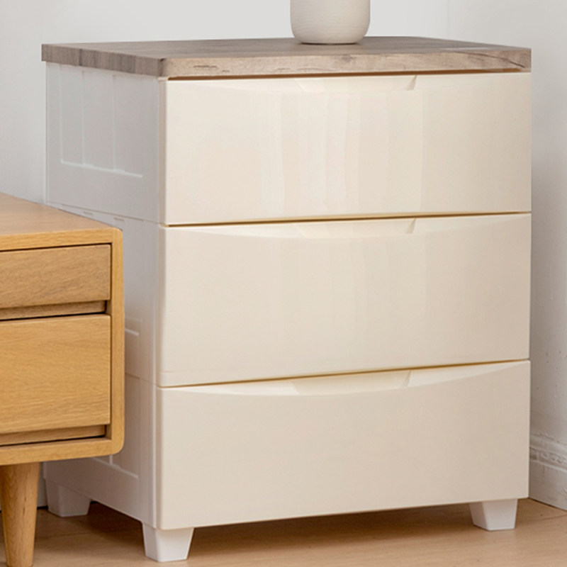Japanese Alice plastic drawer type Japanese simple bedroom storage bedside sideboard three-storey low cabinet Alice