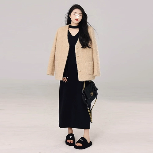 Длинное трикотажное платье, базовый свитер, юбка, большой размер, по фигуре