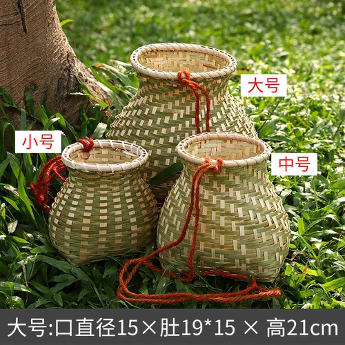 Маленькая тканевая корзина, танцевальная бамбуковая корзина, корзина для рыбы, бамбуковая корзина, плетеные изделия из бамбука, детский реквизит, корзина для хранения, украшение для сбора чая