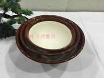 Imported Japanese ceramic large grinding bowl Grinding bowl Grinding mustard sesame peanut garlic grinding bowl Grinding sauce bowl