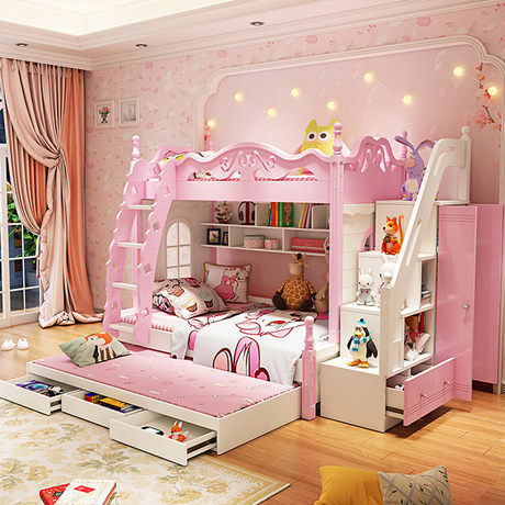 wooden princess bed