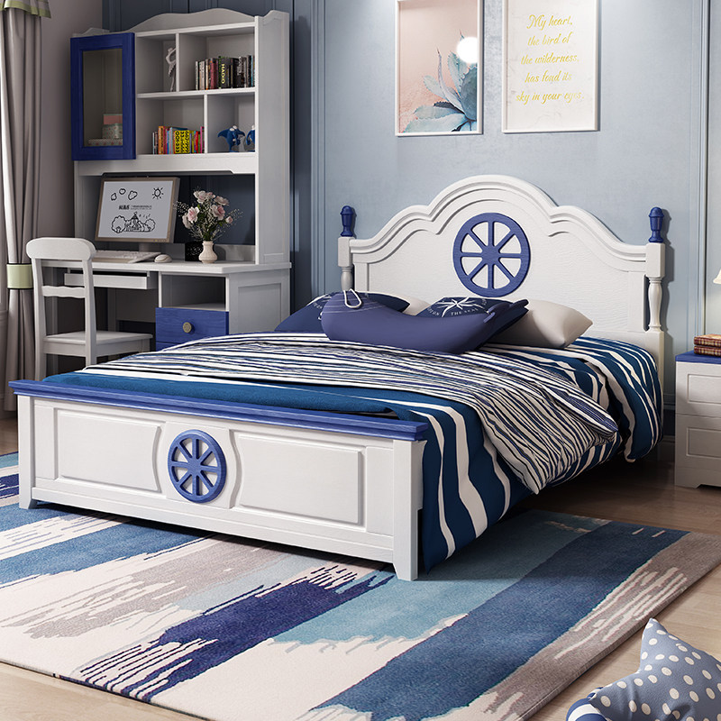 Children's bed Boy single beds 1 5 solid wood children's house furniture combination suit teenagers Jane about girl Princess