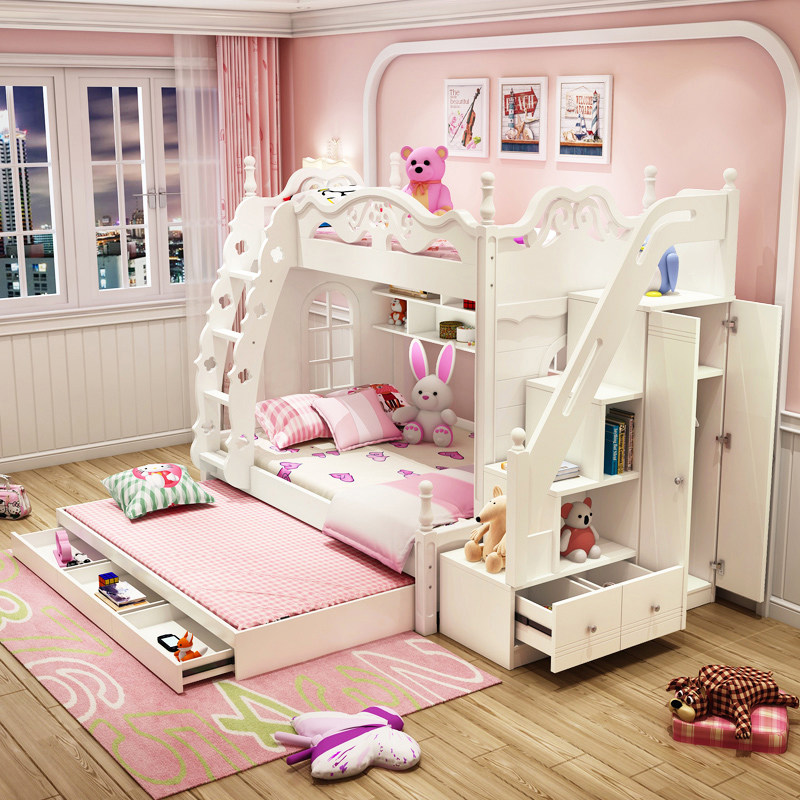 wooden princess bed