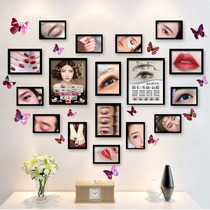 Grain Embroidered Medecine Shop Decoration Painting Beauty Salon Background Wall Decorations Eyebrow Lip Microcosmetic Wellness Wellness Hanging Painting Fresco