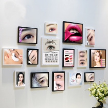 Semi Permanent Beauty Salon Textured Embroidered Medecine Shop Decoration Painting Brow Eyes Lip Health Clubhouse Decoration Background Wall Hanging Painting Fresco