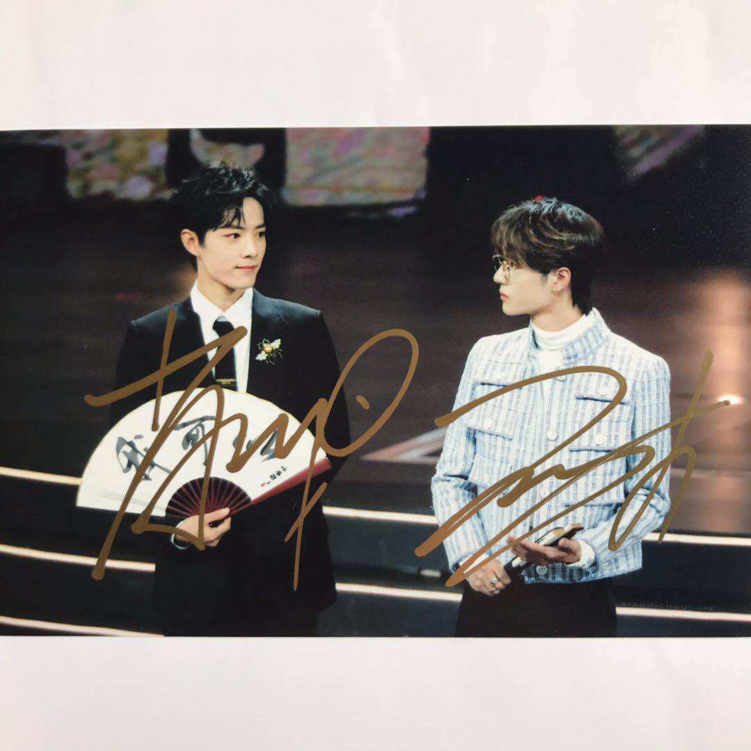 Xiao Zhan Wang Yibo autographed photo fidelity no printing Xiao Zhan Wang Yi Bo around Xiao Zhan Wang Yi Bo signed photo