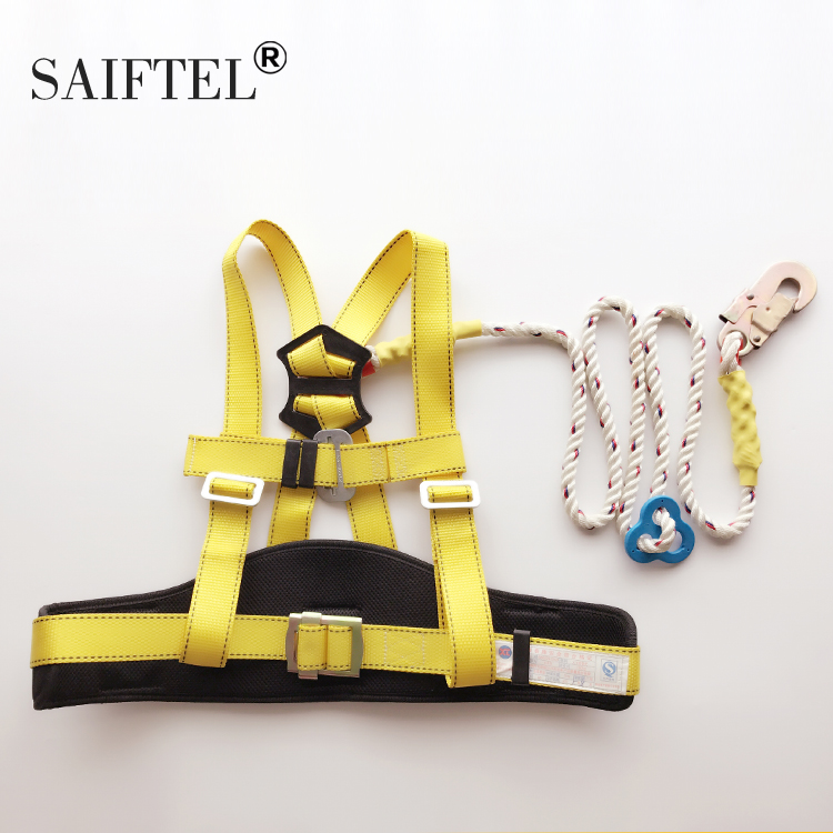 Polyester double-back safety belt high-altitude operation anti-fall safety belt high-grade waist safety belt T1XB