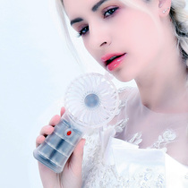 ICE AND SNOW TRANSPARENT SMALL FAN HOLDING OUTDOOR POCKETS MINI CHILDREN GIFT GIFT PORTABLE SMALL CARRY-ON CHARGE