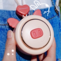 Children hanging neck Mini small fan muted handheld portable small carry-on cute piglet charging woman