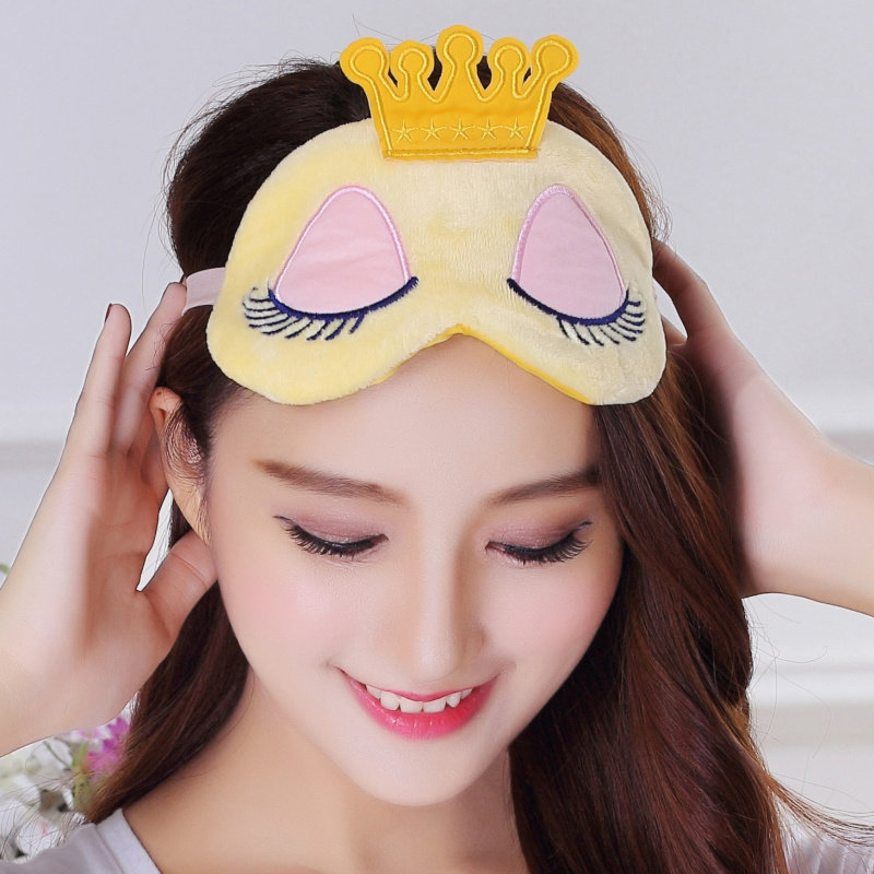 Cartoon Sleep blindfold Shading Breathable Woman Cute South Korea Sleeping Ice Hot Compress Afternoon Guard Blindfold Relieves Eye Fatigue-Taobao