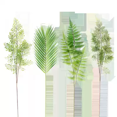 Simulation of Nordic green plant Black-boned Fern Sawgrass plant indoor flower arrangement false leaf decoration decoration H006