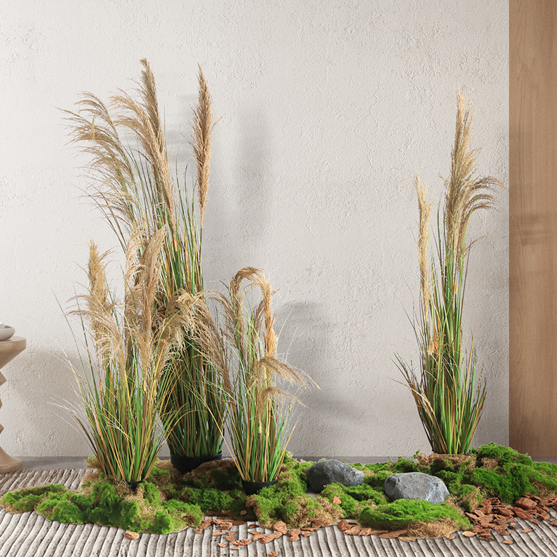 Nordic Artificial Reed Potted Plants, Popular in Restaurants, Stage Model Rooms, Cafes, Scene Decoration, Landscape Greenery, and Landscaping