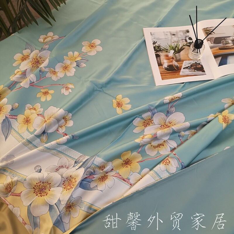 Boutique gallery Tibetan style 80 Lean Days Silk Quilt Cover 200 200 * 230 Double Leisel Summer Summer Cool Nude Quilt Cover