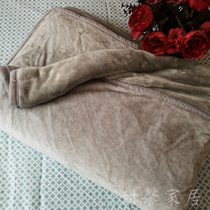 Export tail single 140 * 200cm flannel heat storage blanket thick single fashion light gray casual blanket blanket