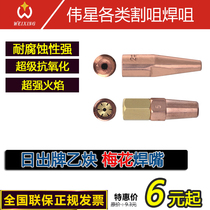 Sunrise brand welding nozzle welding torch torch nozzle H01-6 plum-shaped welding torch head welding tools Gas liquefied gas propane acetylene