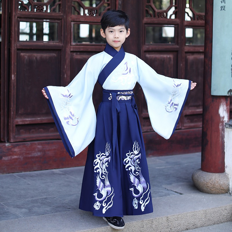 Boy hanfu chinese style ancient swordsman costume children Tang suit boy traditional Chinese