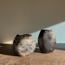 Wagi Ji Feng Ceramic Zen New Chinese Handmade Vase Ornaments Living Room Flower Arrange Creative Simple Flower Decoration