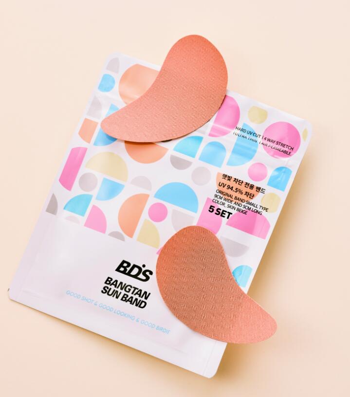 (5 pairs of clothing small) outdoor sports sunscreen sticker 2021 Korea BDS golf anti-UV sunscreen face sticker