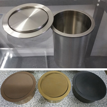 Countertop dustbin Embedded kitchen concealed dustbin Stainless Steel Cover Commercial Toilet Cleaning Barrel Customised