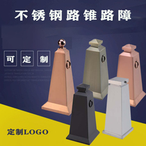 Parking pile warning signs Warning Signs Stainless Steel Reflective Road Cones Do Not Parking Square Cone Traffic Separation Barricades