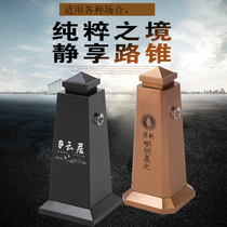 Customized stainless steel roadblock hotel parking lot security isolation warning column parking indication Ice Cream Tube do not park