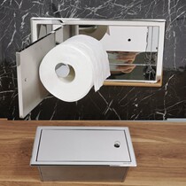 Stainless steel toilet concealed pumping box home hotel shopping mall bathroom embedded pumping box with cover imitation wet into the wall