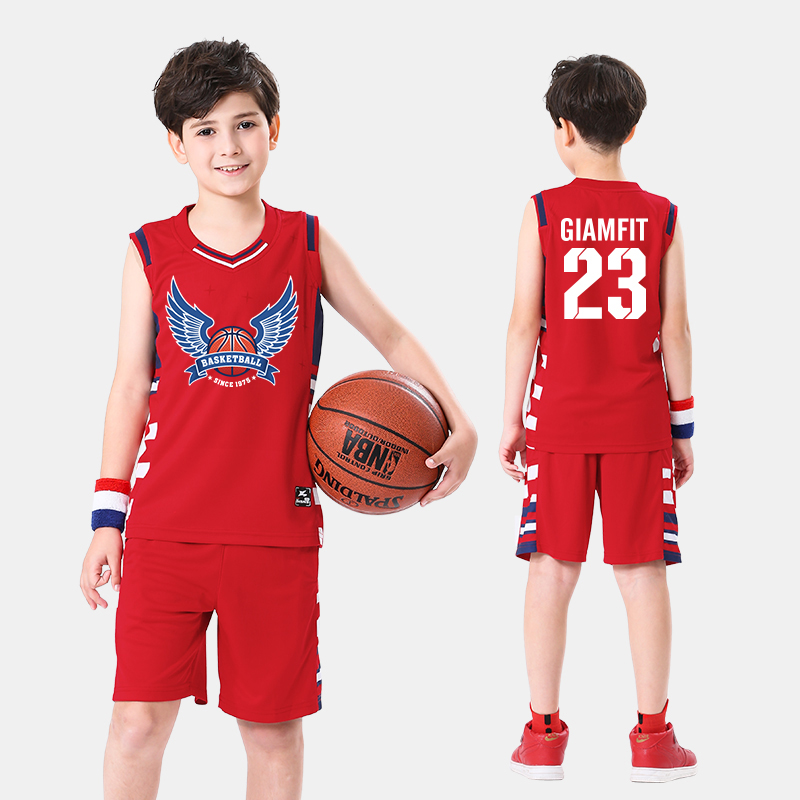 Children's basketball suit boys suit girls school pupil clothes training clothes custom team dress boy