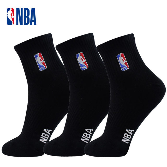 NBA socks large size 35-47 men's mid-calf socksteens women's cotton socks breathable white sports socks basketball socks