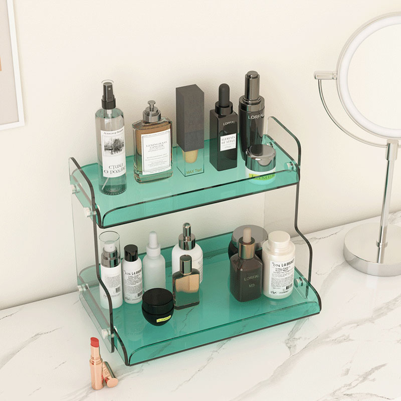 Toilet wash Taichli shelf red cosmetic desktop storage rack free punched bathroom storage rack