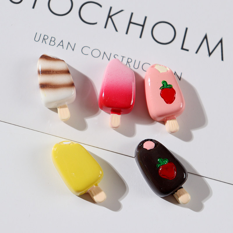 Sister Ye imitation food play strawberry ice cream diy cream glue drop glue mobile phone protective shell handmade materials for children