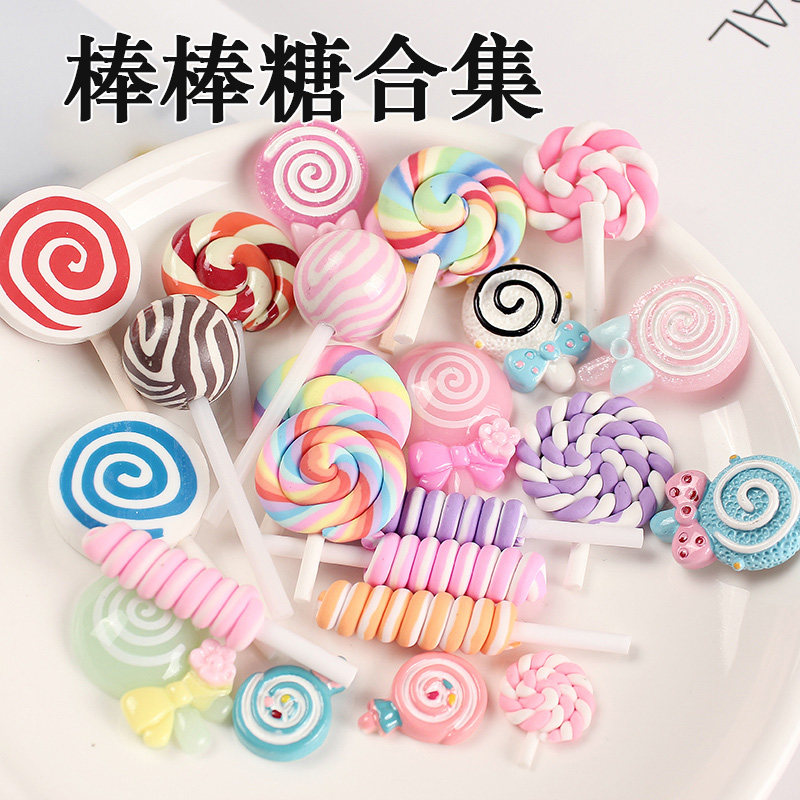 Emulation Resin Stick Candy Cream Mobile Phone Protection Shell Diy Soft Pottery Stick Candy Accessories Homemade Material Fubag Handmade