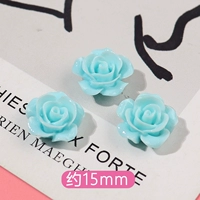 Лазурный, синий, 15mm