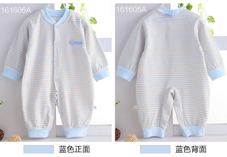 Bé onesies mùa xuân và mùa thu cotton mở sáu sơ sinh quần áo nam năm trăng tròn bé nữ quần áo 0-3 tháng