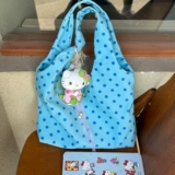 Синий шоппер, вместительная и большая сумка на одно плечо, жилет