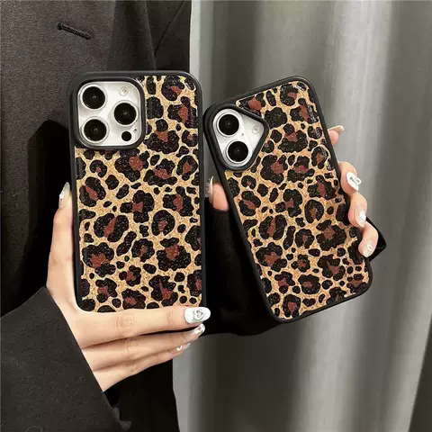 Leopard Print Chic Girls Phone Cases Covers Cork Wood – Animal iPhone 16, iPhone 16 Plus, iPhone 16 Pro, iPhone 16 Pro Max,  Plus/Pro/Max – iPhone 16, iPhone 15, iPhone 14, iPhone 13,