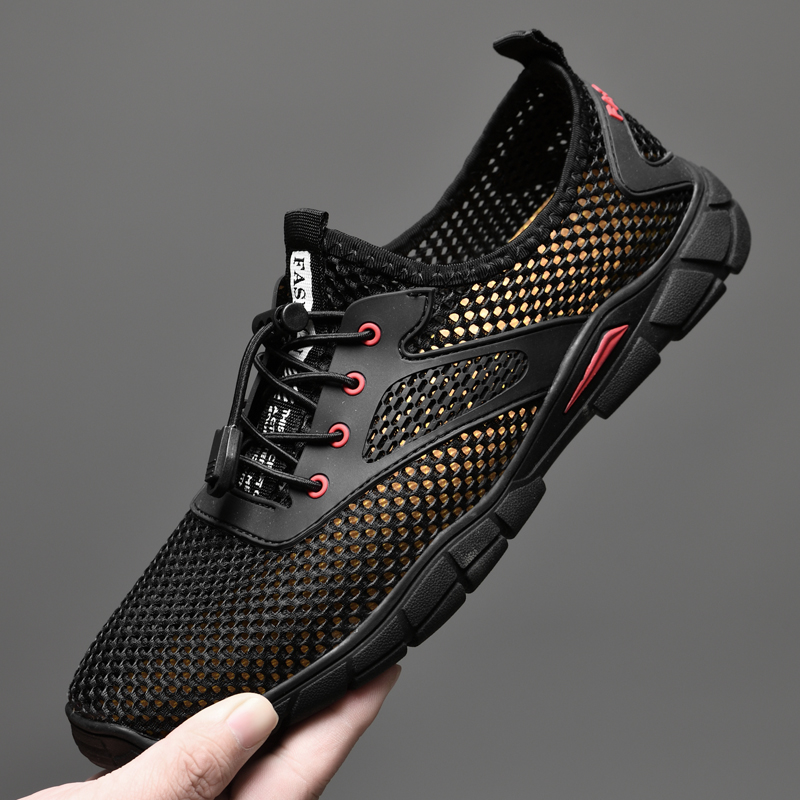 Clear cabin handling broken code special price breathable mesh Baotou sandal sandals Summer outdoor hollowed-out hole in beach Shoe men's pick-up-Taobao