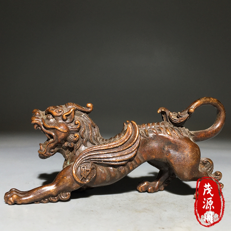 藏出 古董品 銅製細工 乾隆在銘 三足雙耳香炉 香道具 重887g 乾隆年製 銅製 金工細工『獅子文』香炉 象摘 象双耳 透かし蓋 三足香炉