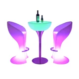 Светодиодные сияющие высокие столы и стул Creative Bar Club открытый отель