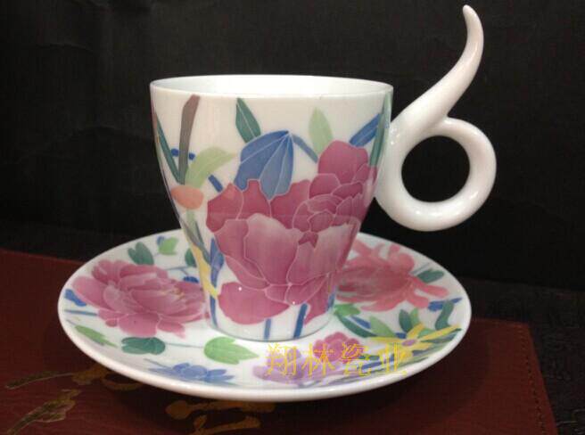 Liling porcelain-the glazed hand-painted hundreds of flowers in red official kilns to put up a cup of tea-the sixth anniversary of the founding of the country-Taobao