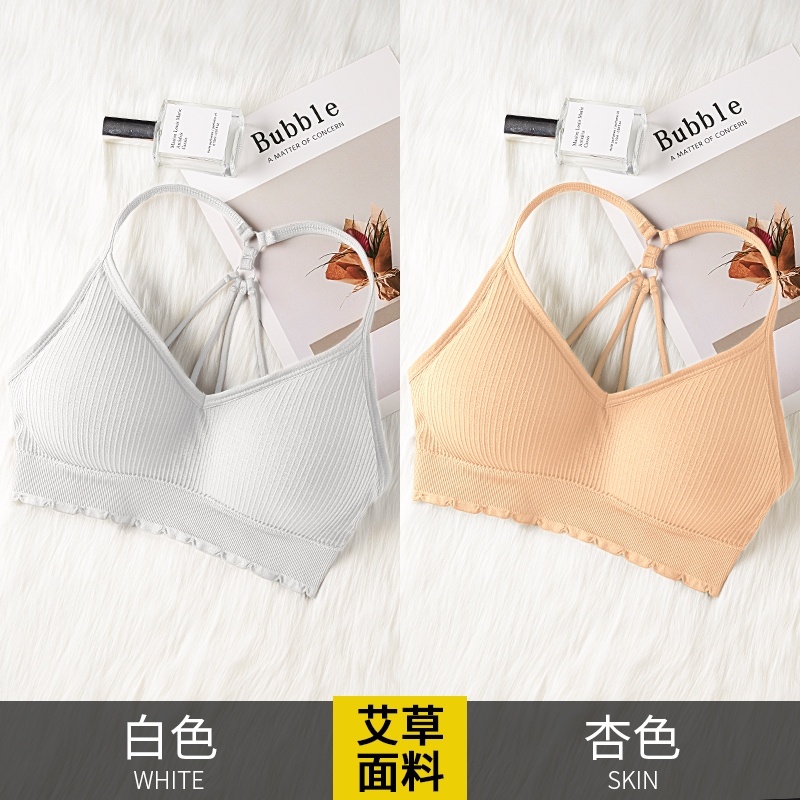 Xuân / Hè womens-một-trong một áo ngực trở lại sexy mà không cần vòng thép chéo dây đeo mùa xuân 2020 áo ngực bình thường.